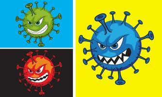 ilustración de vector de virus perfecta para afiche de salud, educación, icono virus covid 19, etc.