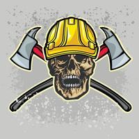 Labor skull, grunge vintage design t shirts vector