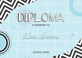 Diploma certificate concept template vector