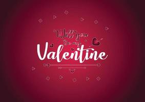 Happy valentines day background with lights text style premium Vector