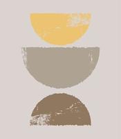 A set of minimal geometric backgrounds. Abstract composition in boho style. vector