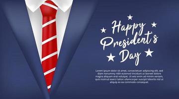 Presidents day background with president suit vector