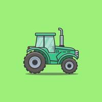 ilustración colorida del vehículo del tractor agrícola vector
