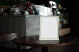 Picture frame size 4  6 that can be placed on the table in the restaurant. photo