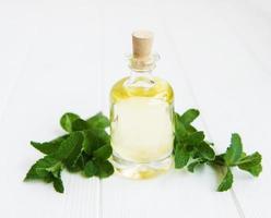 essential aroma oil with mint photo