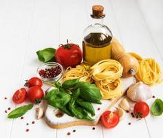 ingredientes de comida italiana foto