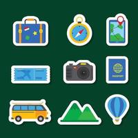 Set of Travel Element Stickers vector