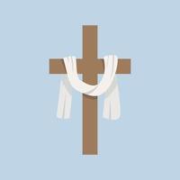 Crucifix or Cross in the Sky He is Risen Resurrection of Christ Easter vector