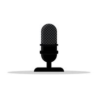 Isolated Desktop Microphone for Broadcasting Podcast Concept vector