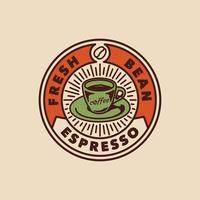 Hand Drawn Vintage Manual Brew Coffee Shop Logo Badge vector