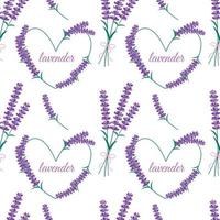 Lavender flowers seamless pattern. Vector endless background with Lavender blossom. Spring design with floral elements