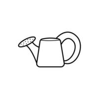 Watering can linear icon. Contour symbol. Vector isolated outline