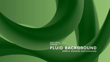 Natural Green Gradient Fluid Wavy Modern Background vector