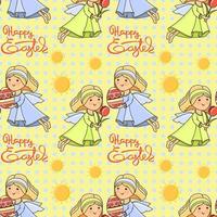 Easter. Holiday Colorful Background. Vector Seamless Pattern.