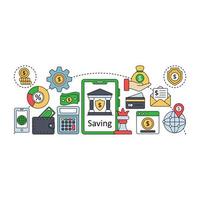 An eye catching design illustration of banking vector