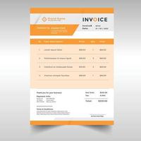 invoice template design vector