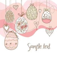 easter greeting card vector