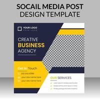 Abstract Creative Corporate Business social media post design template vector