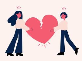 Relationship quarrel concept vector