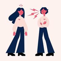 Quarrel in a relationship vector