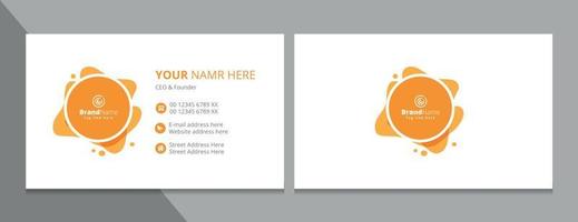 Modern Corporate Business Card Template Design, Fully Editable Template. vector