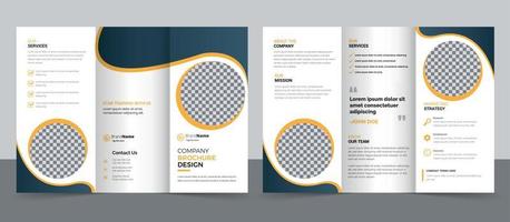 Corporate Business Trifold Brochure Template Design. vector