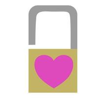 heart shaped padlock vector