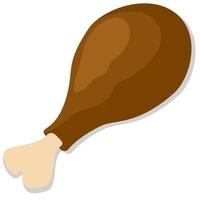 Grill Chicken drumstick  illustration vector