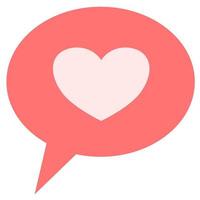 Valentines heart shape text box. vector