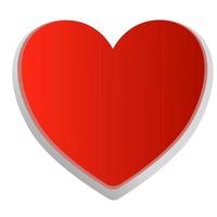 Heart shape button. vector