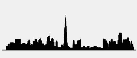 modern cityscape skyline outline doodle drawing on white background. vector