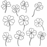 clover leaf simplicity drawing on white background. vector