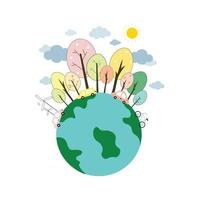 World Day. Concept Earth Day Concept Illustration Environmentally friendly concepts Environmental day Conserving the world. vector