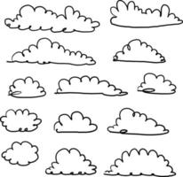 doodle cloud illustration hand drawn vector