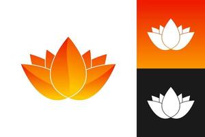 gráfico vectorial de ilustración del logotipo de loto de fuego. perfecto para usar en compañía vector