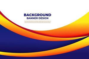 elegante diseño de plantilla de banner de fondo de color degradado azul y naranja para volante, presentación de negocios, diseño de carteles de negocios, promoción de ventas y publicidad vector