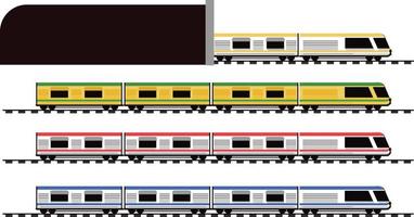 train transport vector illustration set