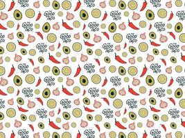 Taco Pattern Illustration vector