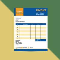 Invoice Template Design vector