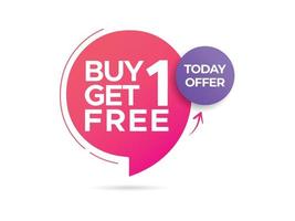 Buy 1 get 1 free banner design concept vector