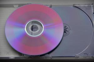 DVDs nuevos y relucientes para grabación de primeros planos foto