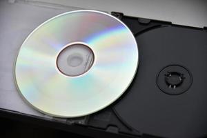 DVDs nuevos y relucientes para grabación de primeros planos foto