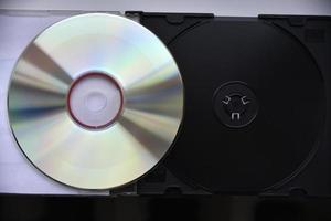 DVDs nuevos y relucientes para grabación de primeros planos foto