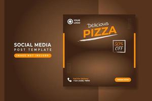 food menu social media post banner template vector