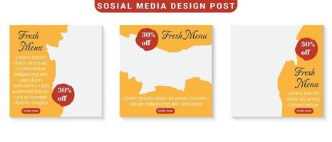 food banner ads template vector