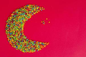 Moon-shaped sweets, Ramadan Kareem. Studio Photo