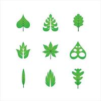 Set of Leaf Design Template vector