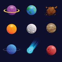 Space Element Icon Set vector