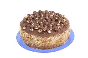 Homemade cake with hazelnuts and chocolate. photo