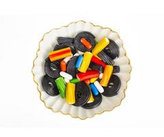 Colored chewy liquorice candy. Photo